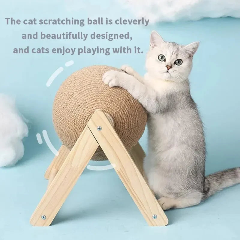 SpinClaw Triangle Sisal Cat Scratcher Ball