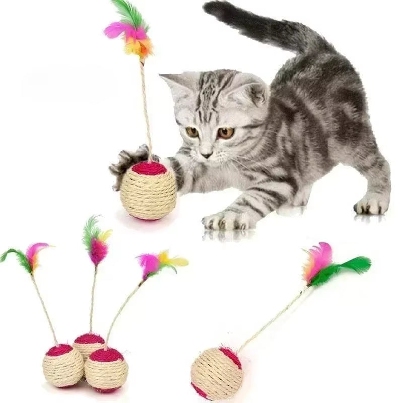 Natural Sisal Rope Cat Ball (1pc)