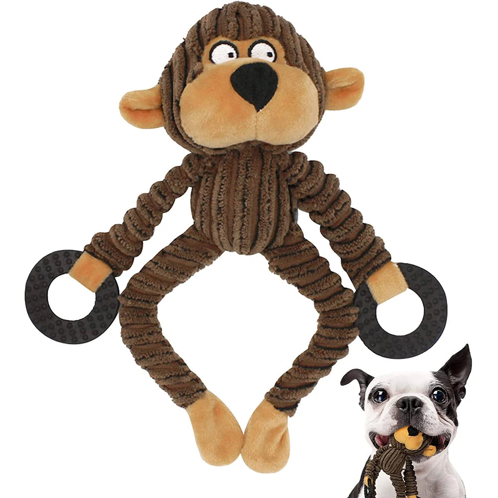 SqueakSnuggle Plush Dog Toy