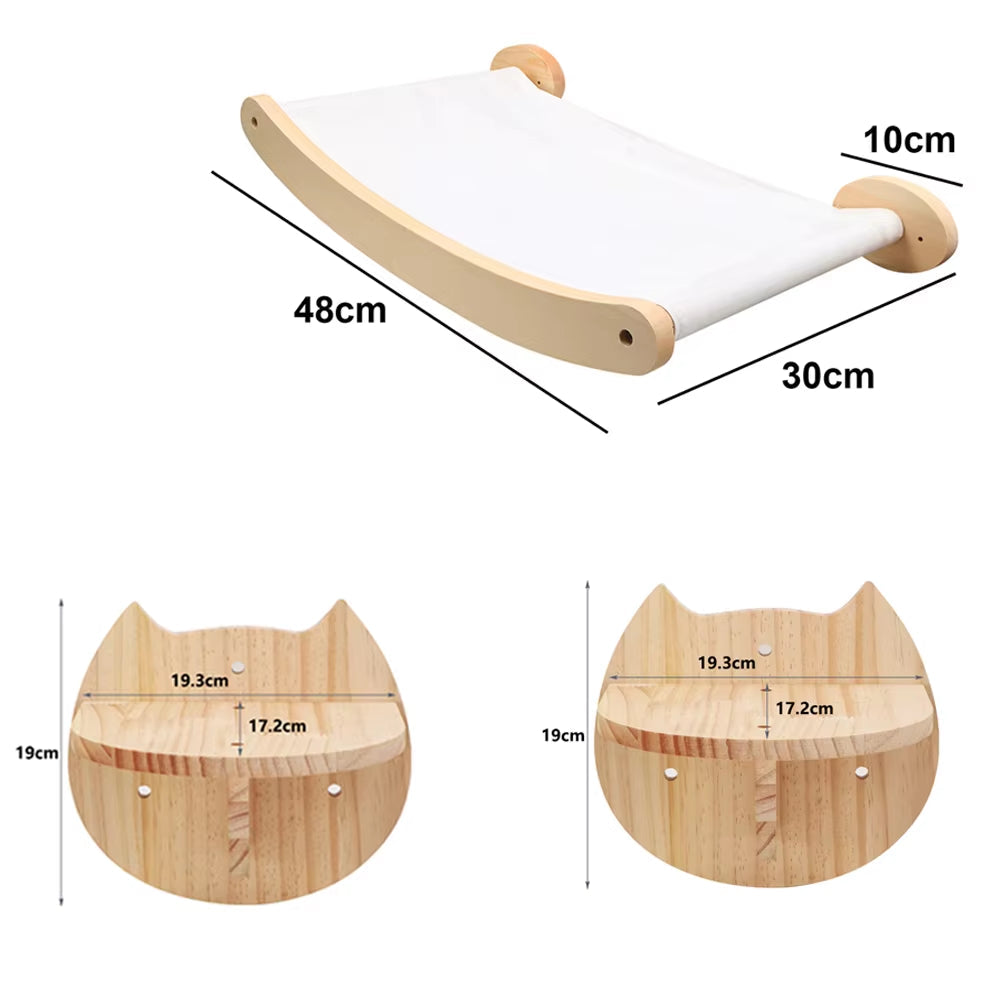 SkyLounge Wall-Mounted Cat Hammock Set