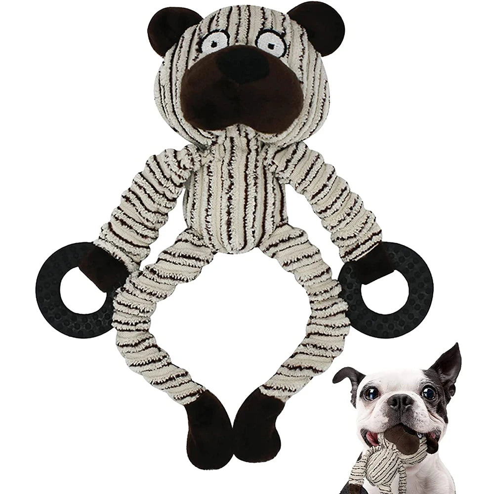 SqueakSnuggle Plush Dog Toy