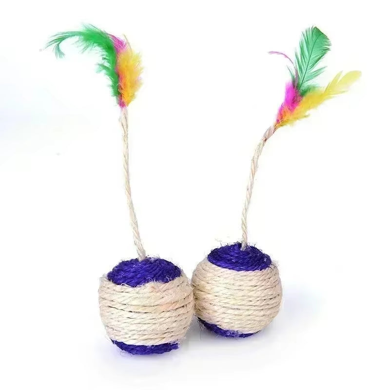Natural Sisal Rope Cat Ball (1pc)