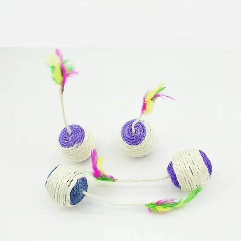 Natural Sisal Rope Cat Ball (1pc)