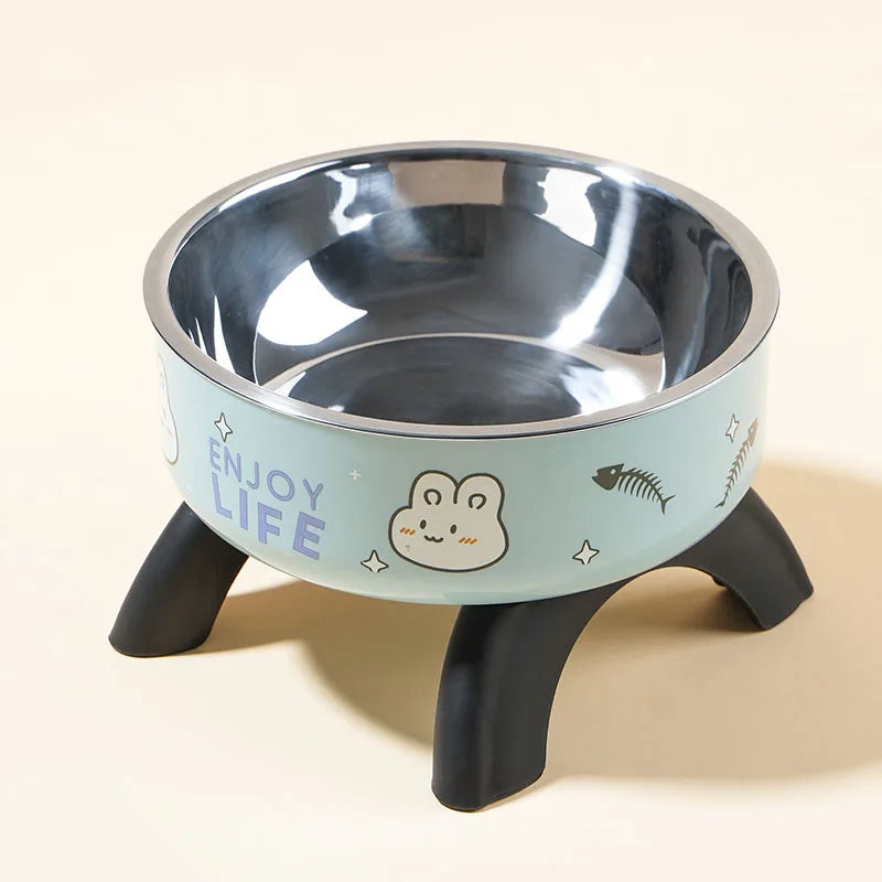 PawsUp Cartoon Elevated Pet Bowl