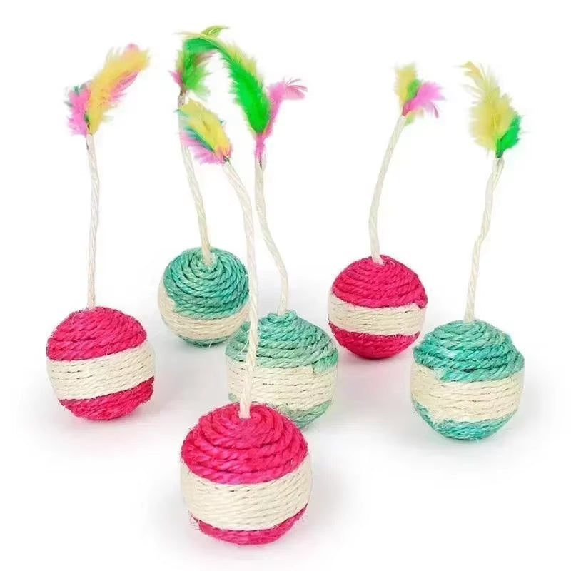 Natural Sisal Rope Cat Ball (1pc)