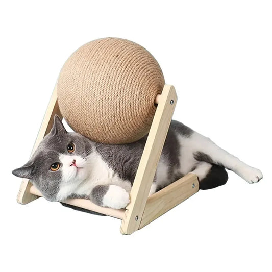 SpinClaw Triangle Sisal Cat Scratcher Ball