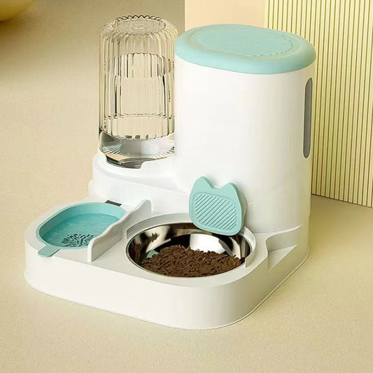 AutoMate Dual Cat Bowl & Water Dispenser