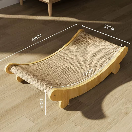 PurrLuxe Eco-Friendly Sisal Cat Scratcher & Bed